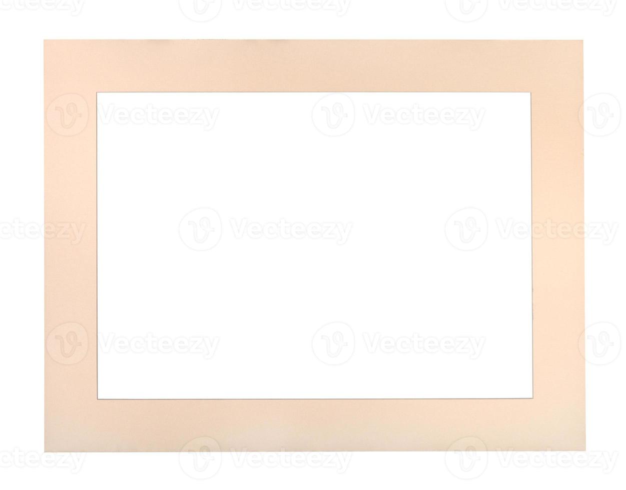 wide flat pale peach colored passe-partout photo