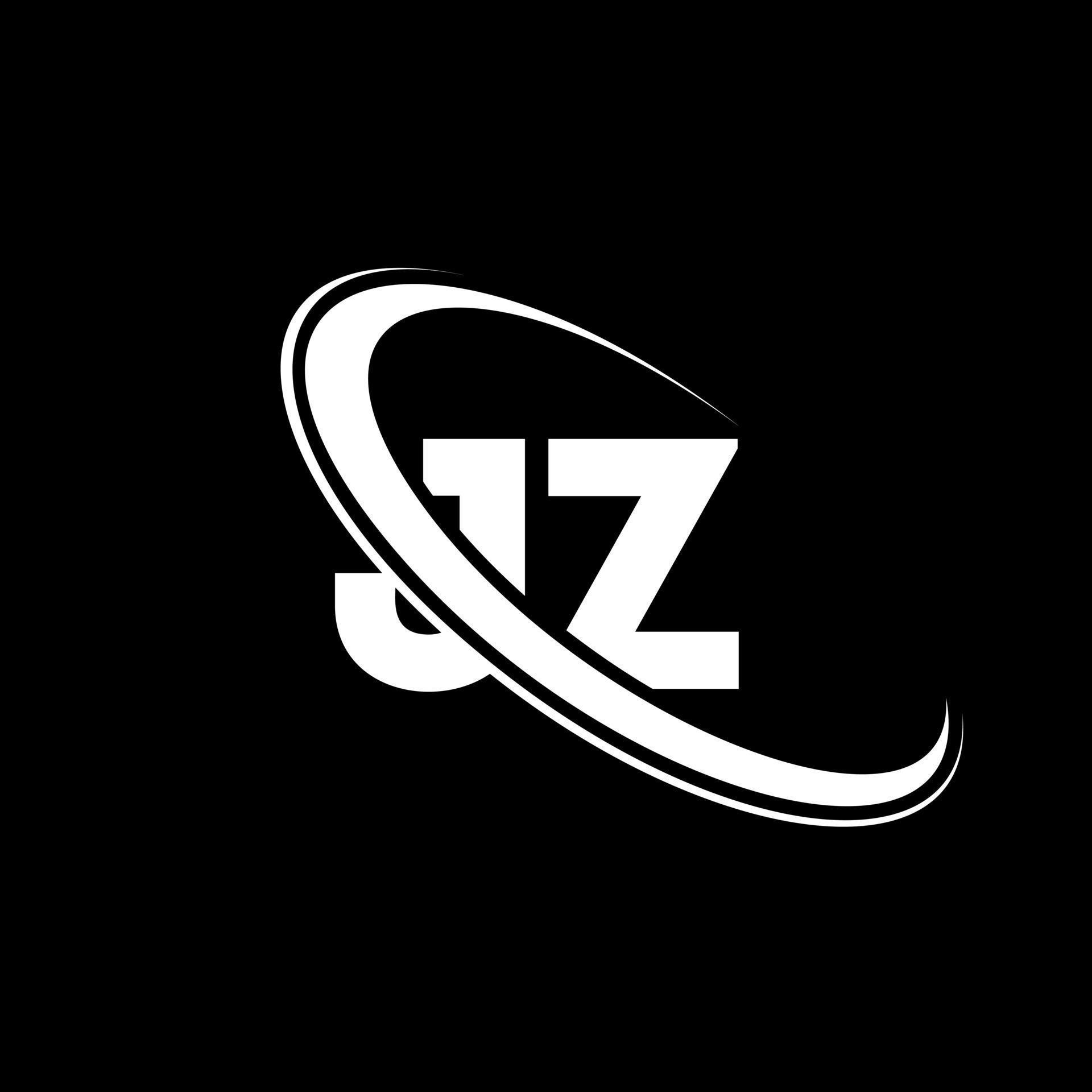 JZ logo. J Z design. White JZ letter. JZ letter logo design. Initial