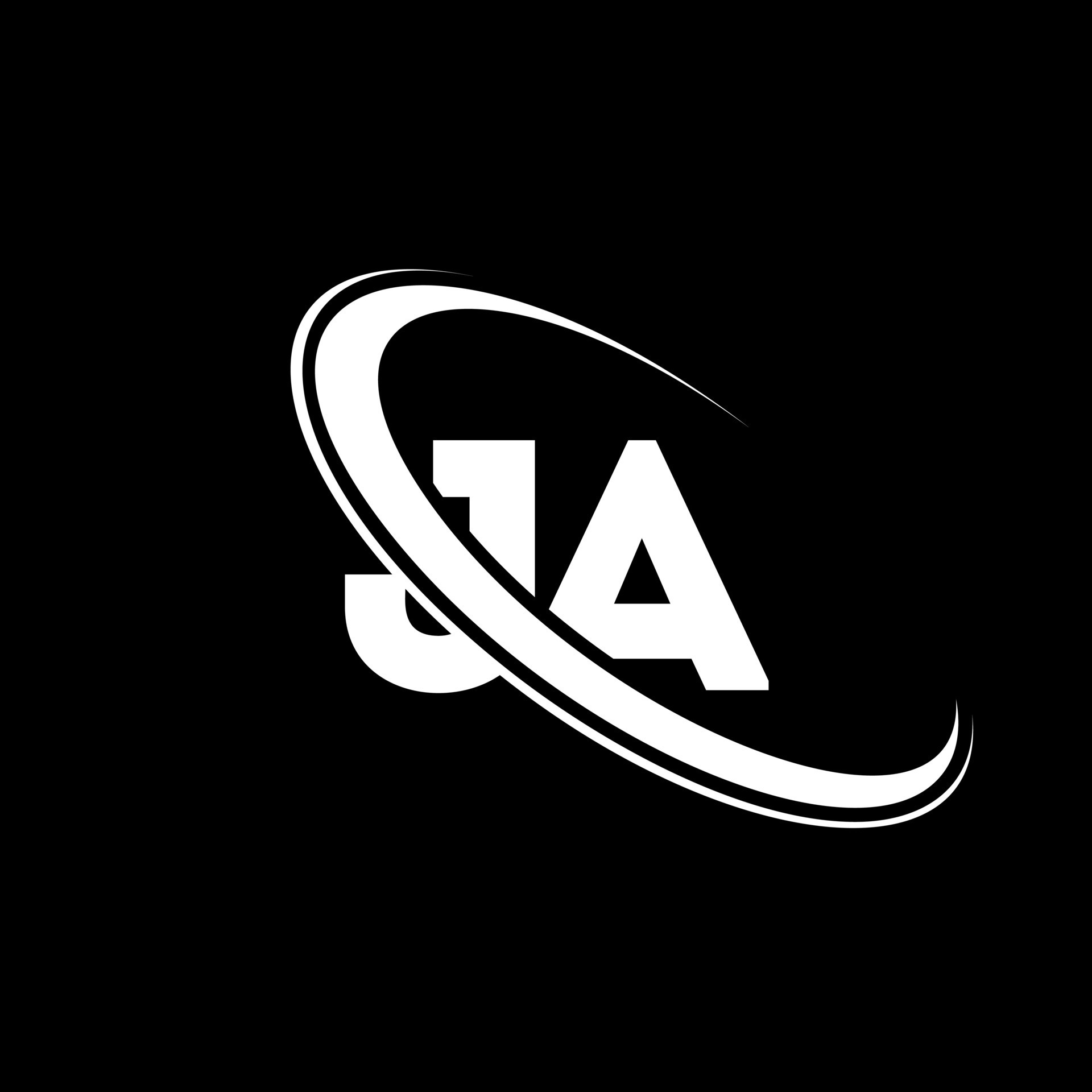 Ja logo j a design white ja letter ja letter logo design initial