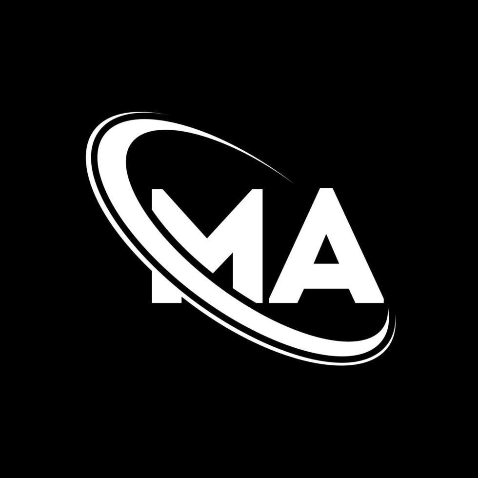 MA logo. M A design. White MA letter. MA letter logo design. Initial letter  MA linked circle uppercase monogram logo. 10761088 Vector Art at Vecteezy