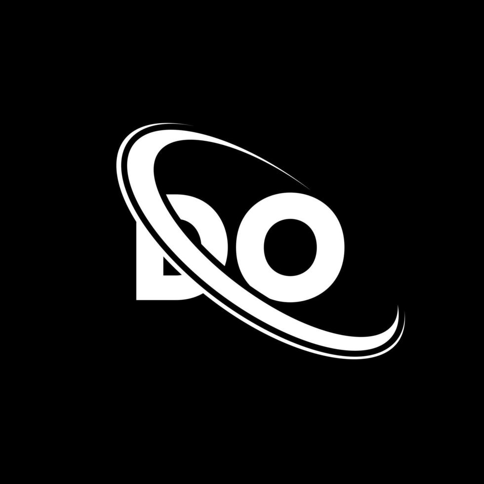 Do logo d o design white do letter do letter logo design initial