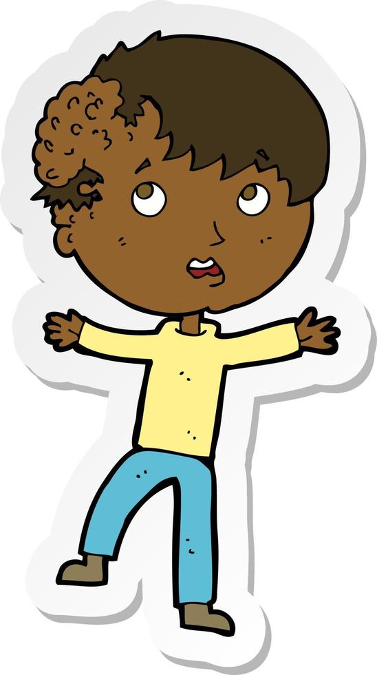 sticker of a cartoon medical emergency vector