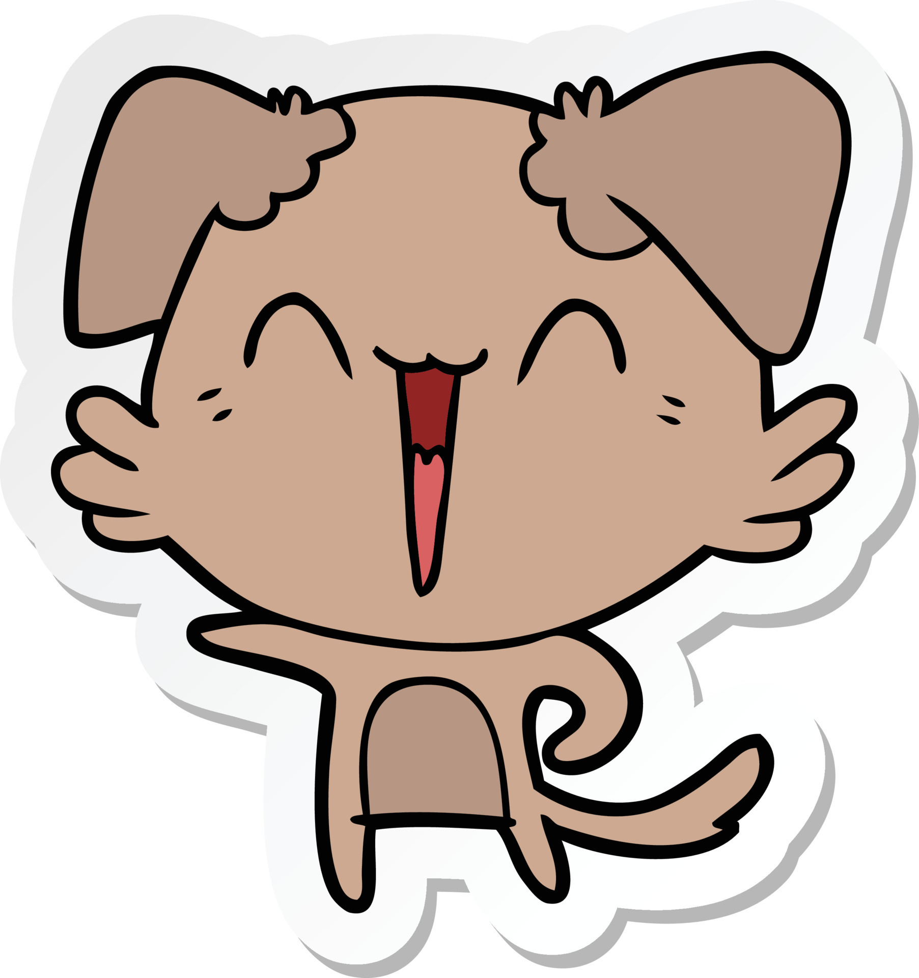 sticker-of-a-happy-little-pointing-dog-cartoon-10761773-vector-art-at