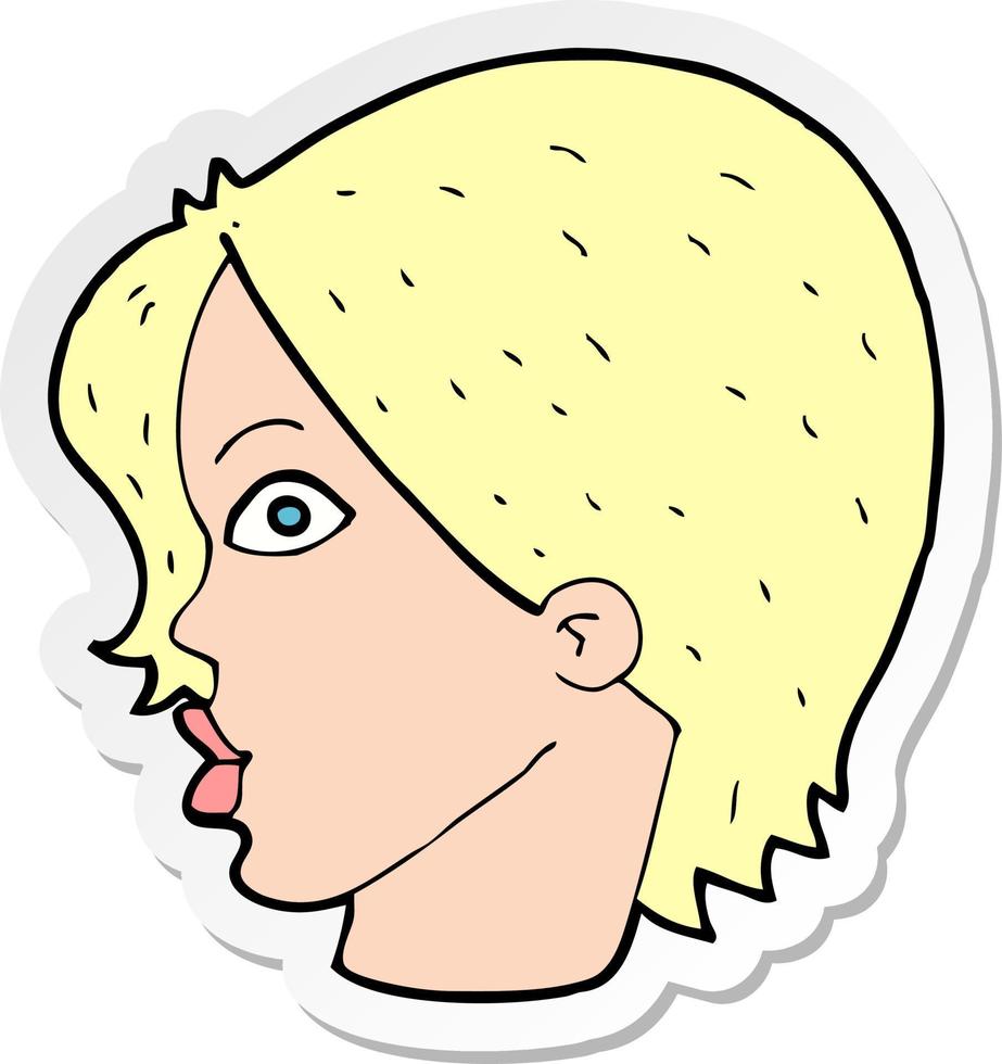 sticker of a cartoon doodle vector