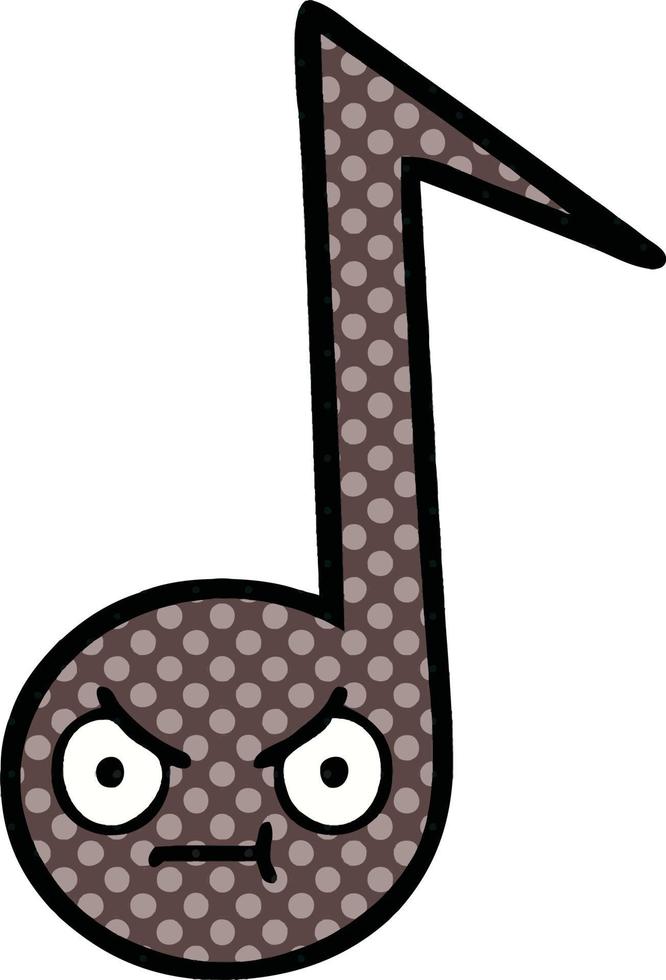 comic book style cartoon musical note vector