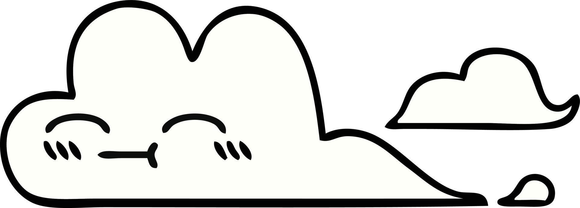 cute cartoon white cloud vector