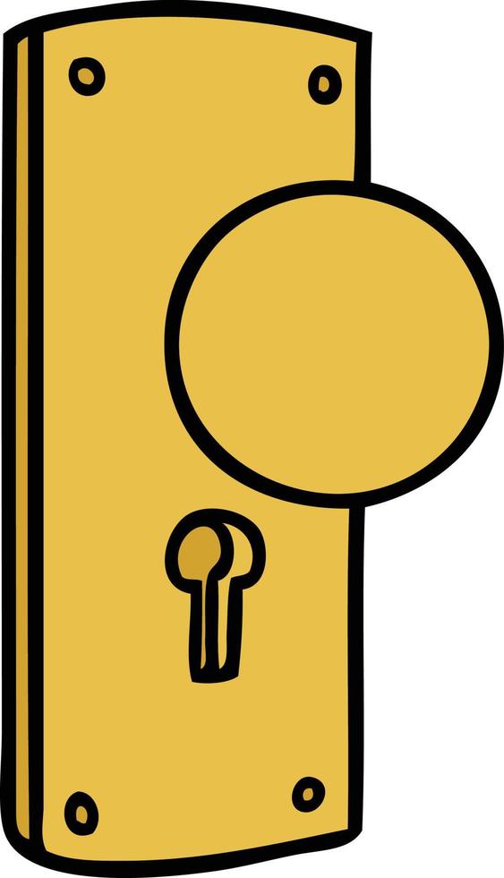 cartoon doodle of a door handle vector