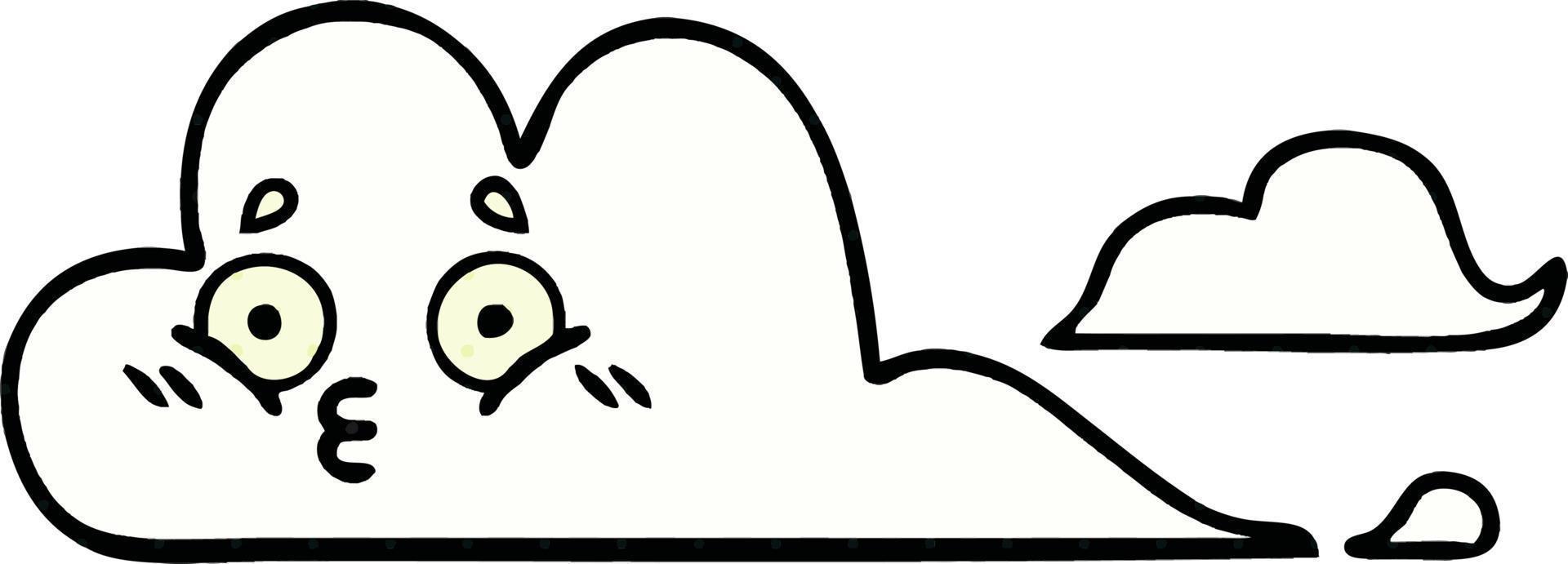 comic book style cartoon white cloud vector