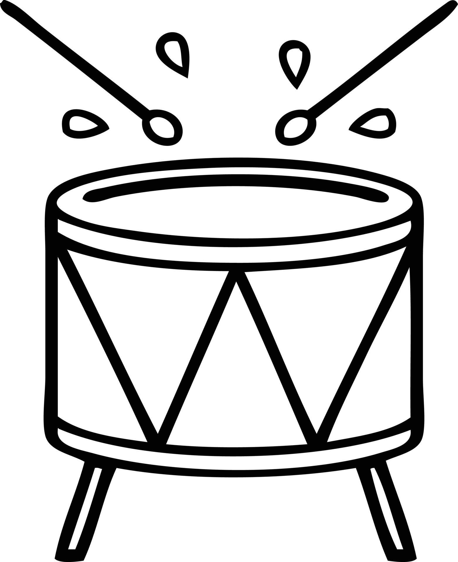 line drawing cartoon beating drum 10762712 Vector Art at Vecteezy