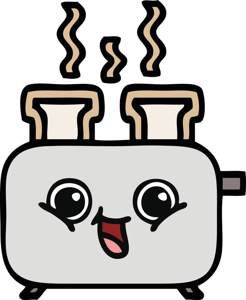 cute cartoon of a toaster vector