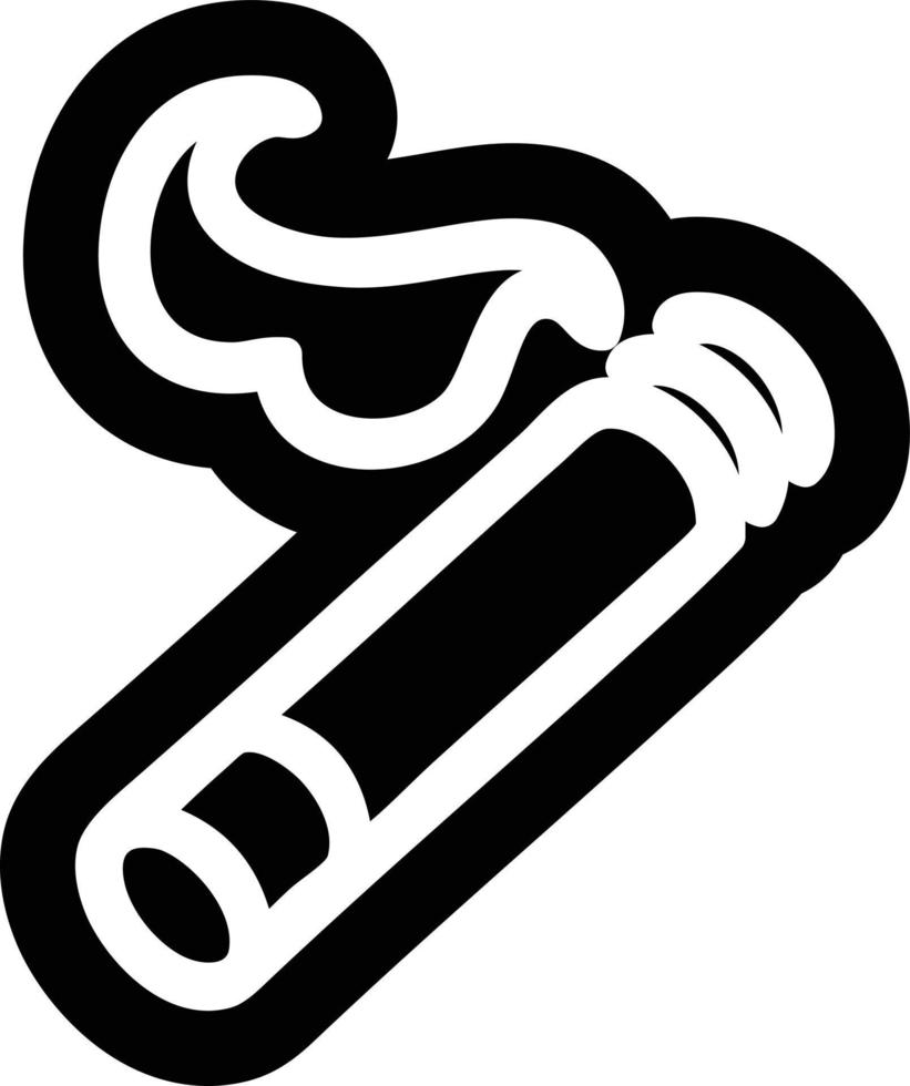 lit cigarette icon vector