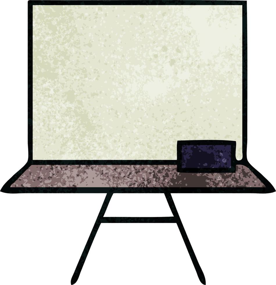 retro grunge texture cartoon white board vector