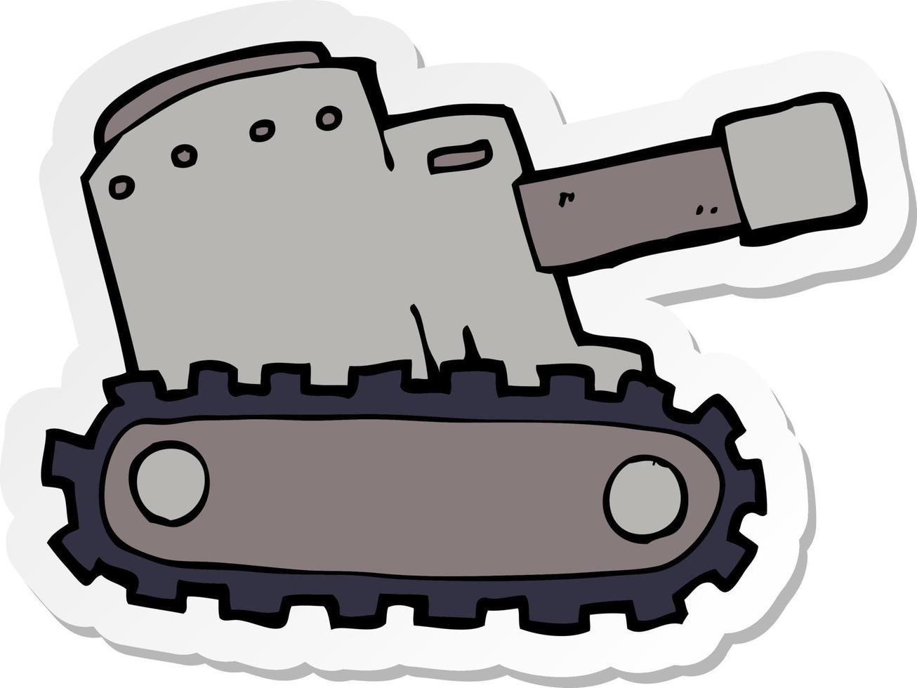 sticker of a cartooon army tank vector