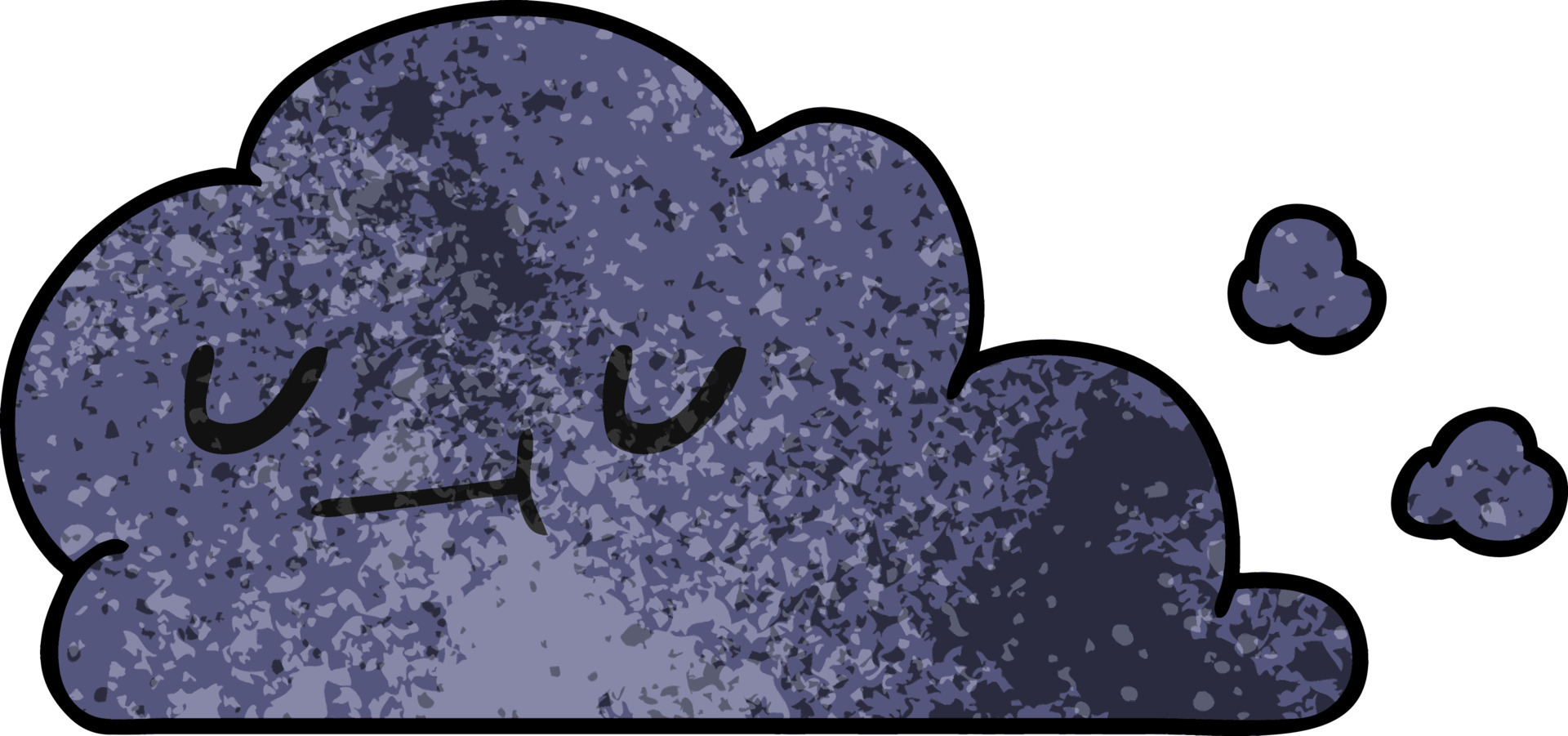 textured cartoon of kawaii happy cloud 10763291 Vector Art at Vecteezy