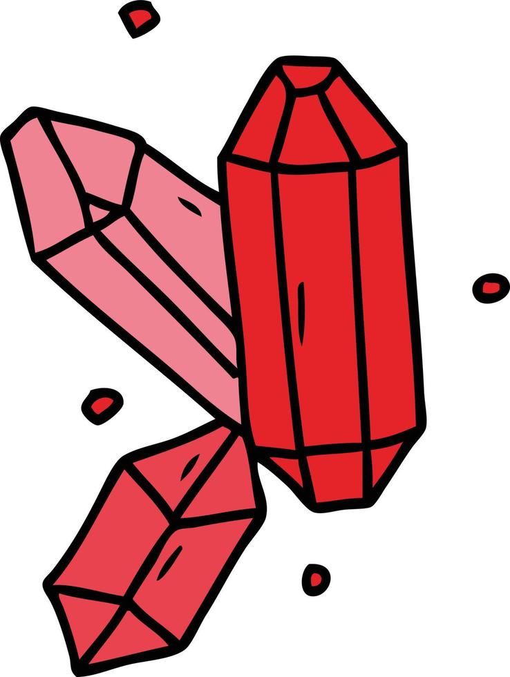 cartoon doodle of crystal gems vector