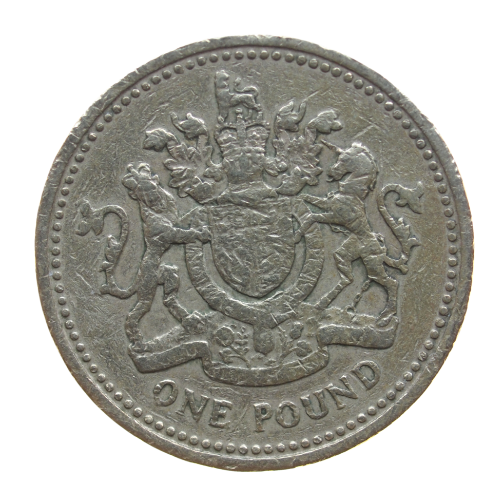Moneta da 1 sterlina, regno unito png trasparente