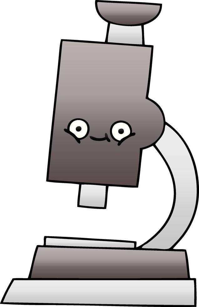 gradient shaded cartoon microscope vector