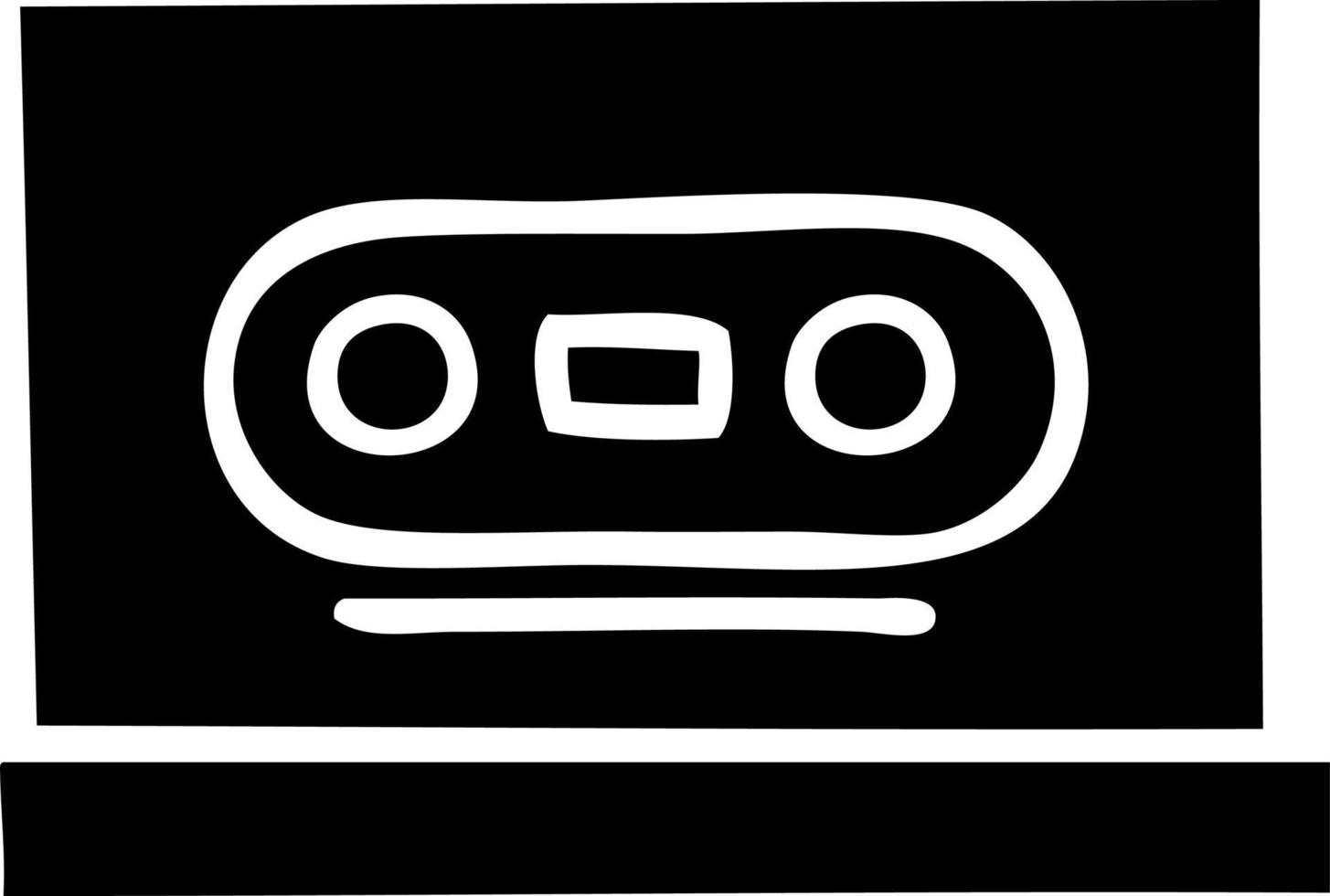 flat symbol retro cassette vector