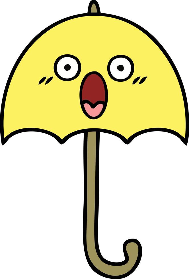 cute cartoon umbrella vector