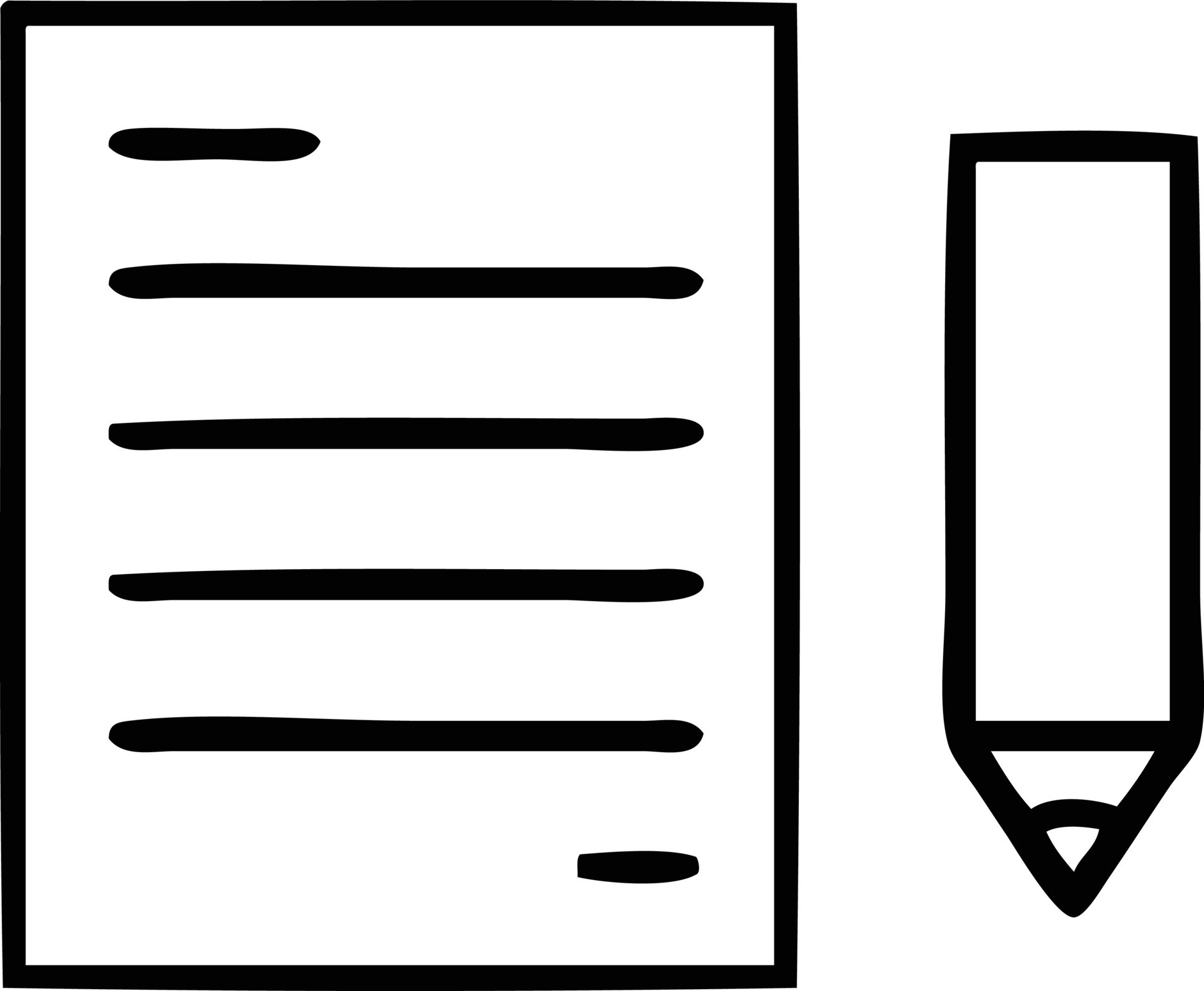 line drawing cartoon pencil and paper 10763932 Vector Art at Vecteezy