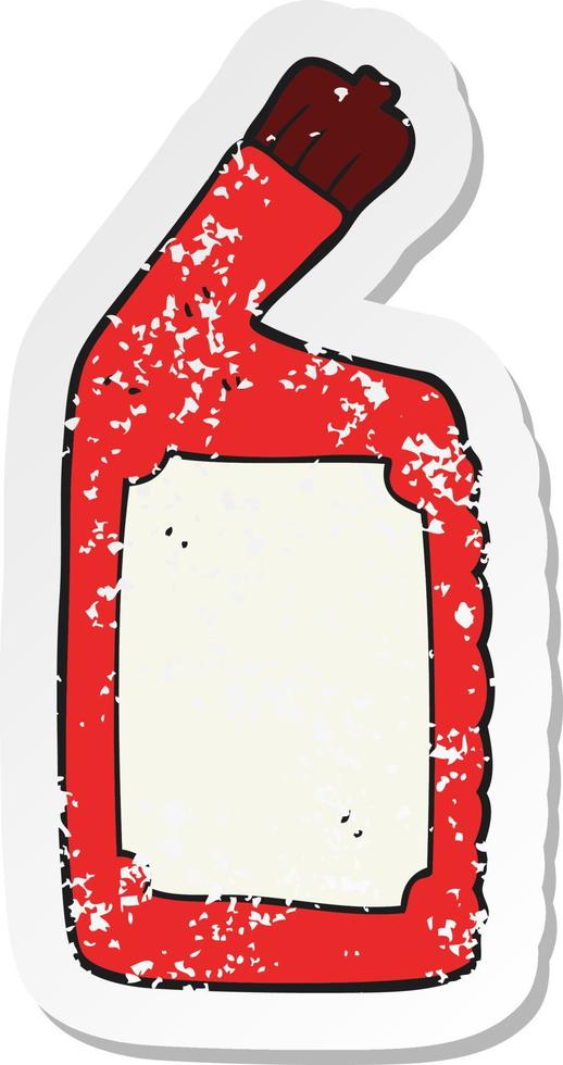 retro distressed sticker of a cartoon cleaning product vector