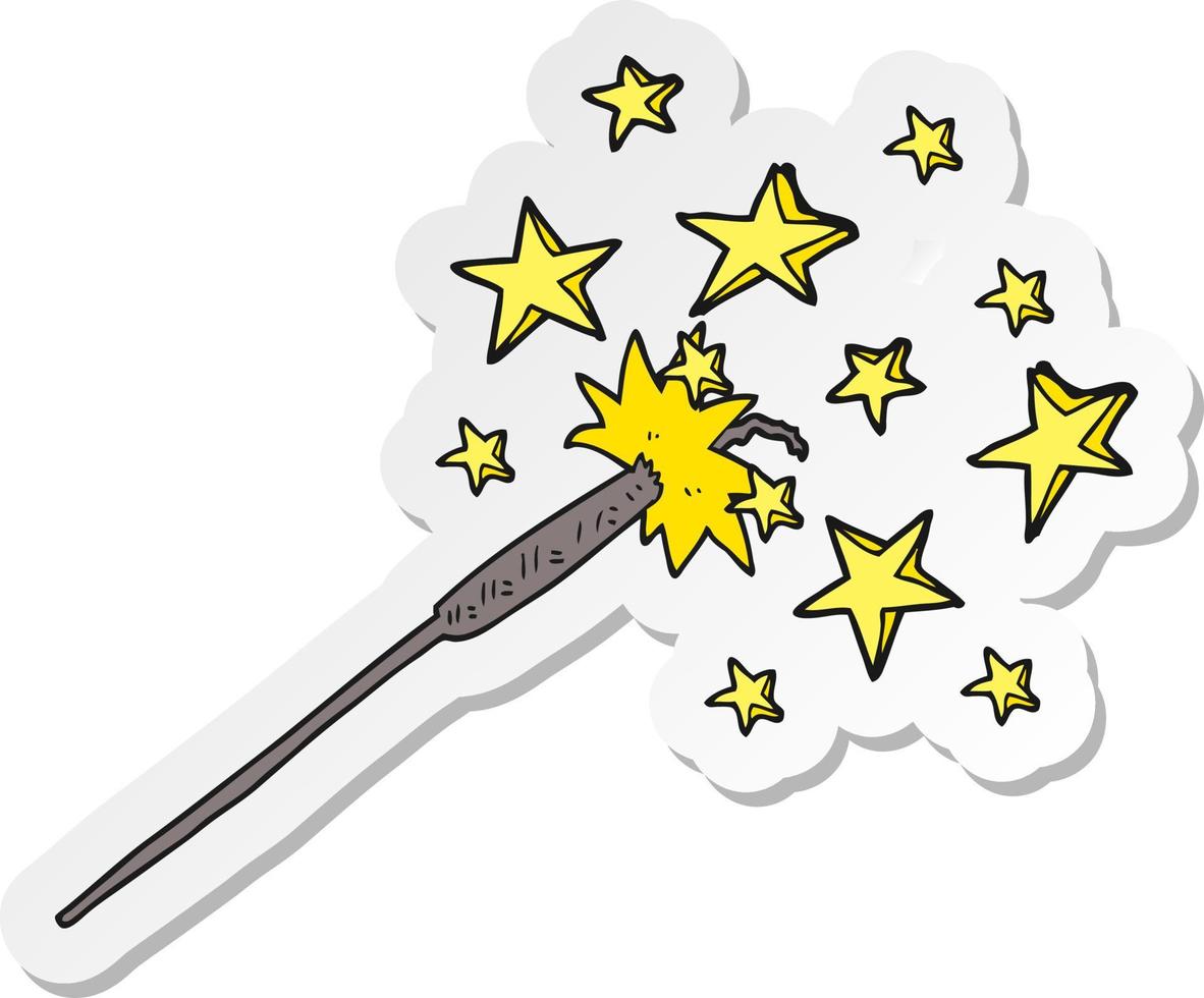 sticker of a cartoon sparkler vector