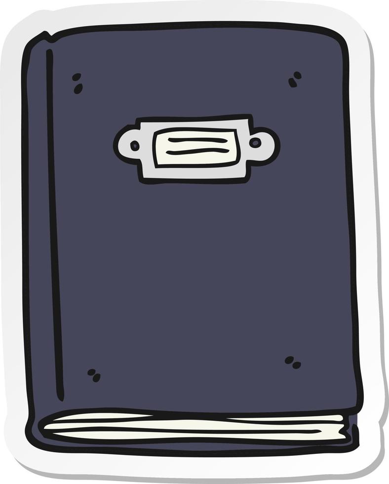 sticker of a cartoon book vector