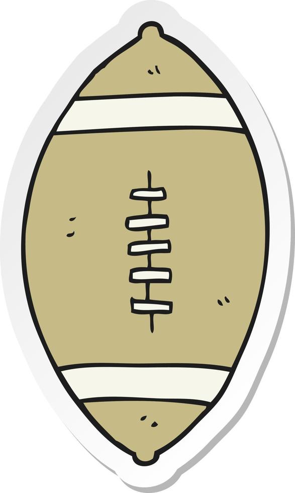 sticker of a cartoon football vector