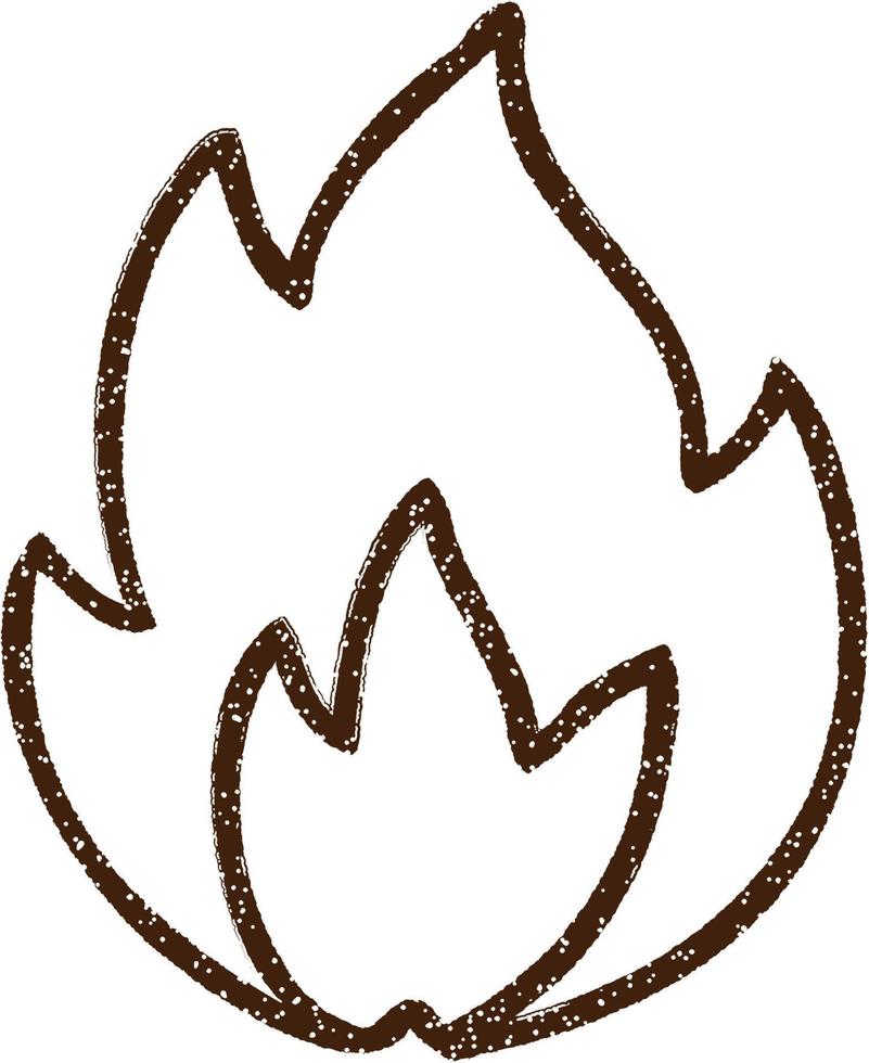 Flame Charcoal Drawing vector