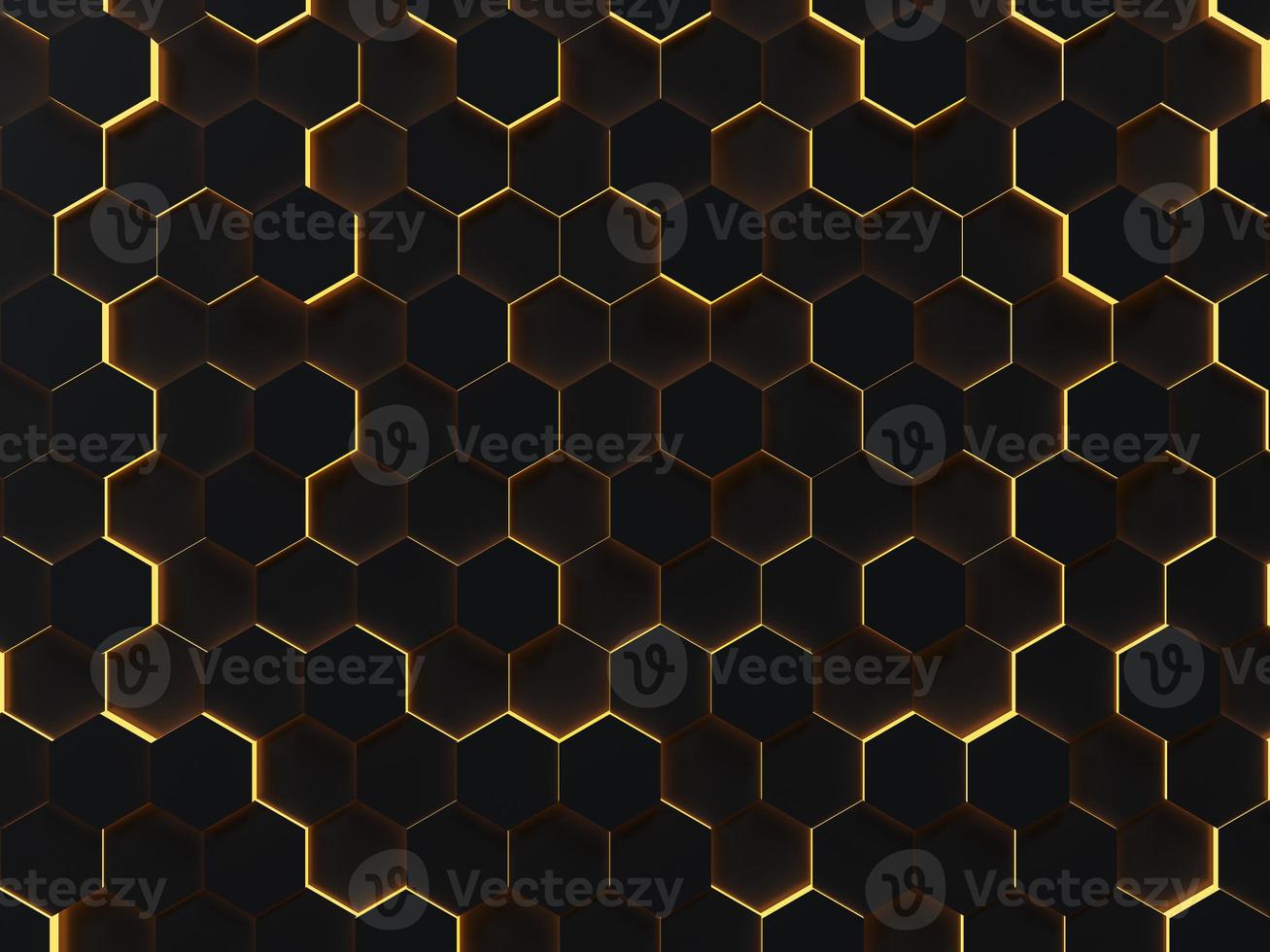 Black abstract background with gold backlight, Grunge surface,Modern shape concept, 3d Rendering. photo