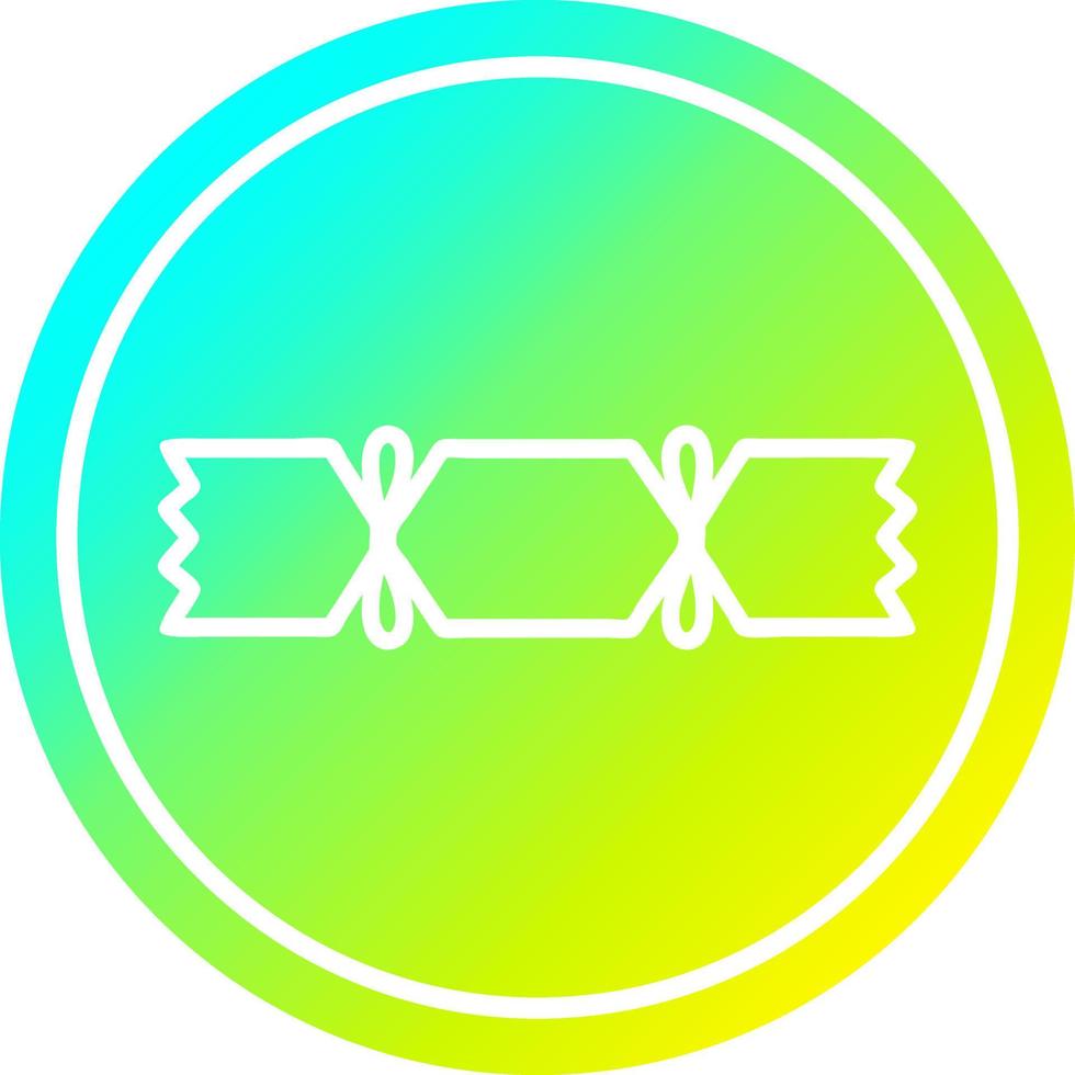 christmas cracker circular in cold gradient spectrum vector