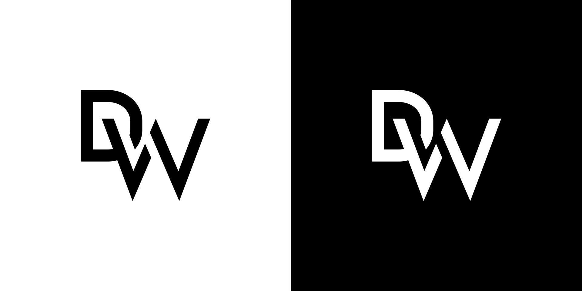 initial DLW Letter Logo Design Monogram Icon Vector Template.DW logo