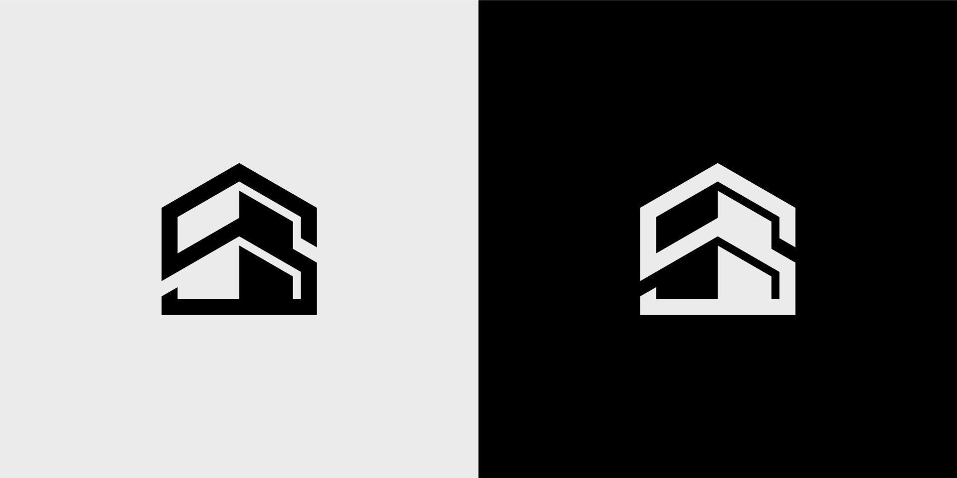 S Building logo for company with unique concept premium vector