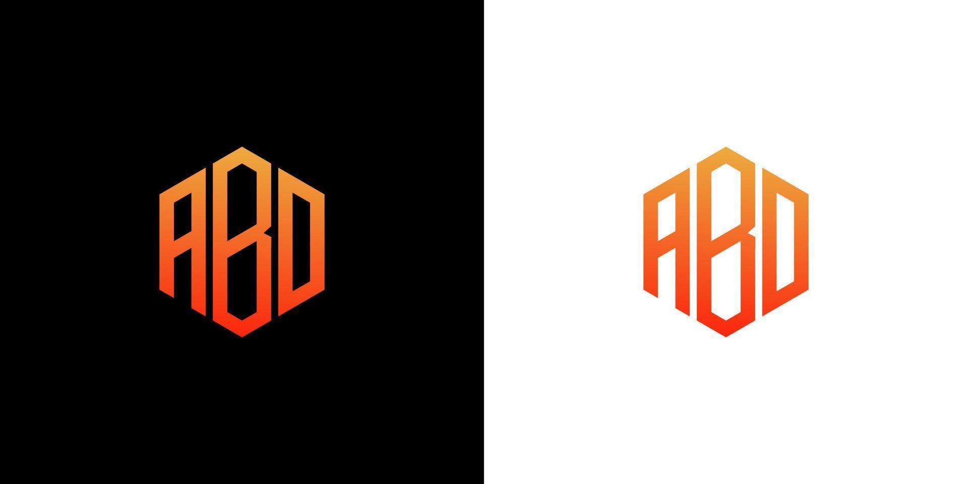 ABD Letter Logo Design polygon Monogram Icon Vector Template