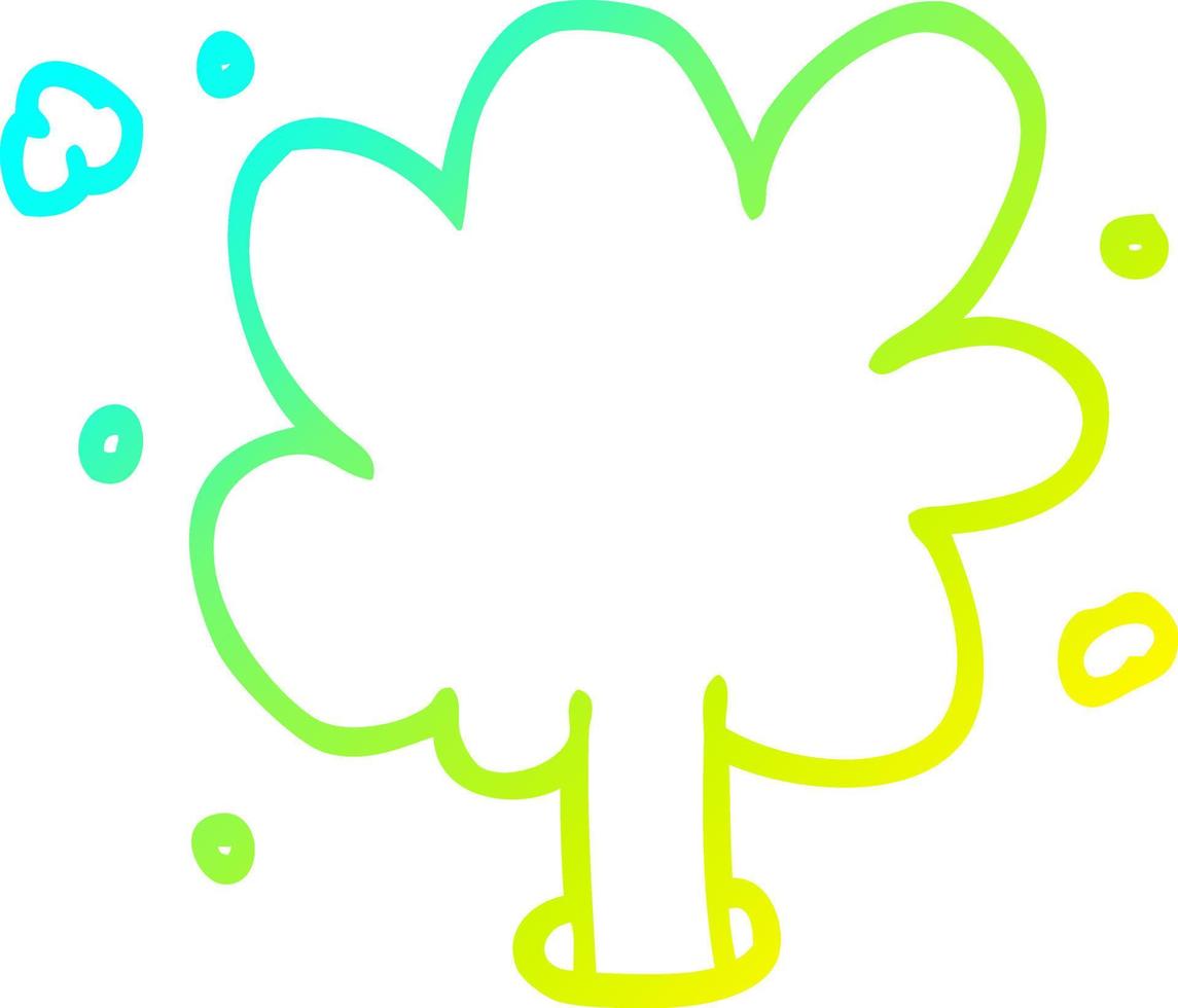 cold gradient line drawing cartoon spouting water vector