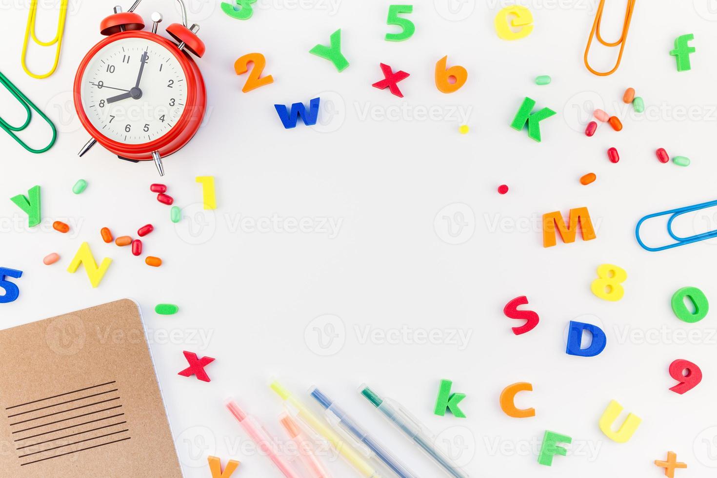 Back to school concept with office supplies photo