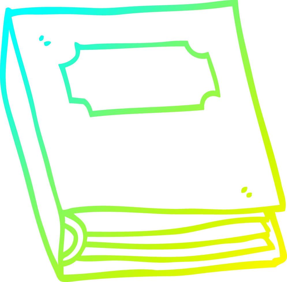 cold gradient line drawing cartoon purple book vector