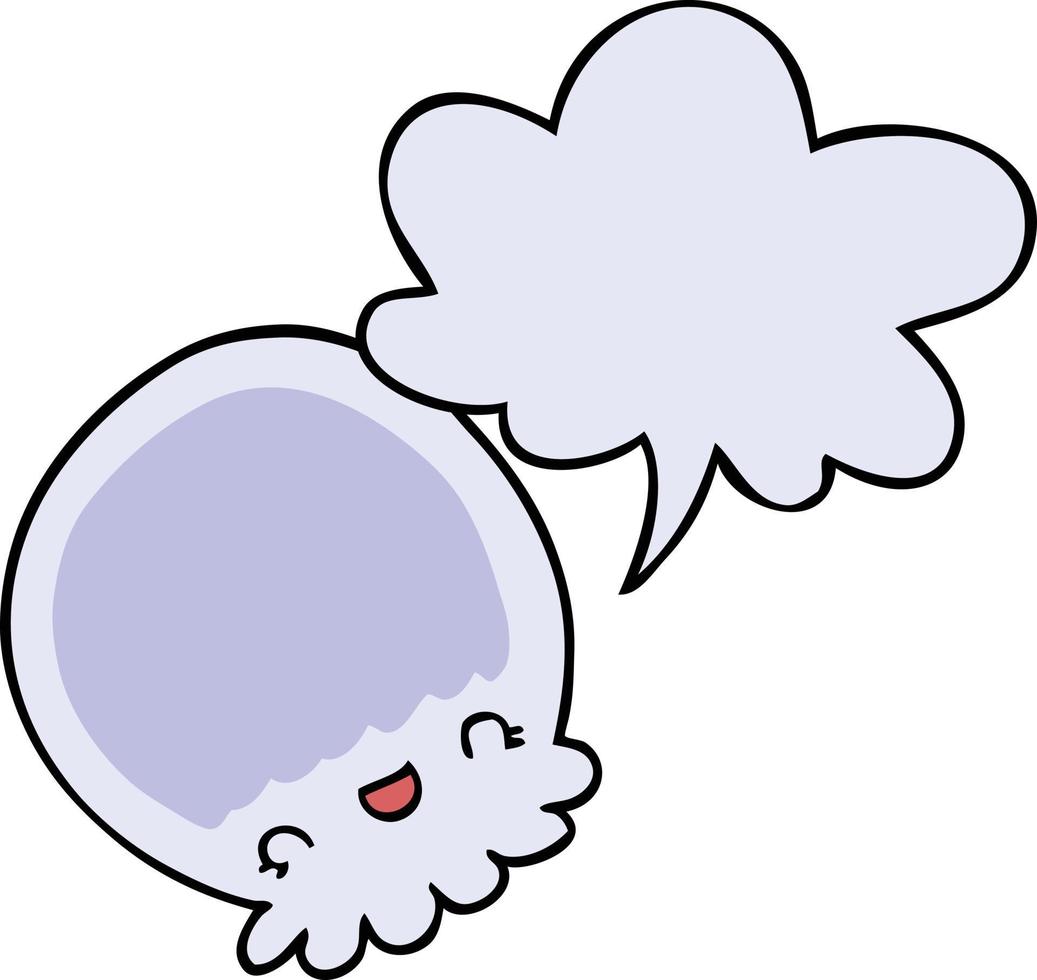 medusas de dibujos animados y burbujas de discurso vector