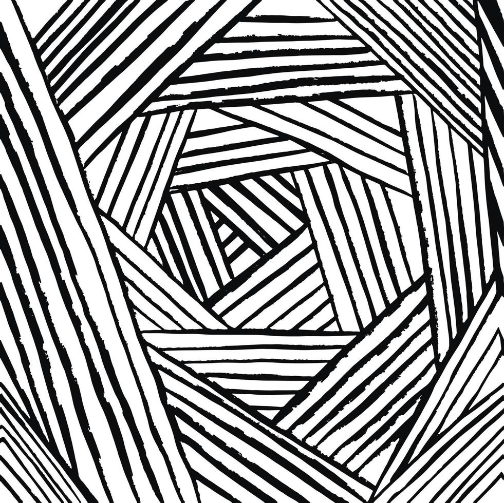 The geometric pattern by stripes . Seamless vector background. Black and white texture. Graphic modern pattern. Vector illustration