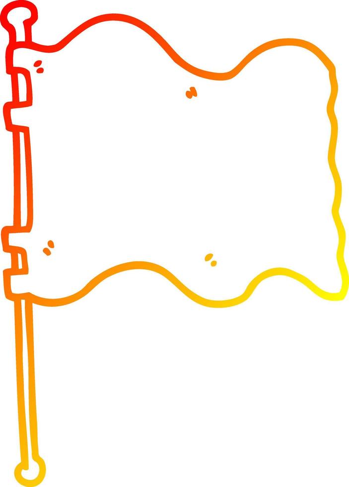 warm gradient line drawing cartoon flag vector