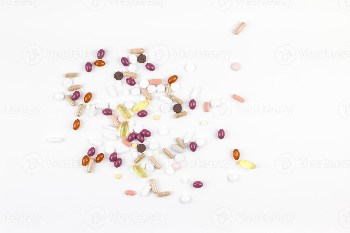 Nutritional supplement color pills photo