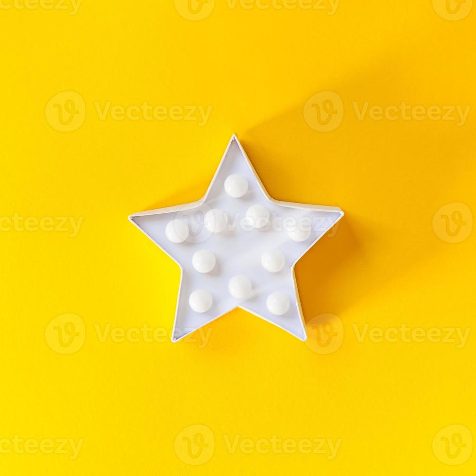 Star shaped white LED lights lamp photo