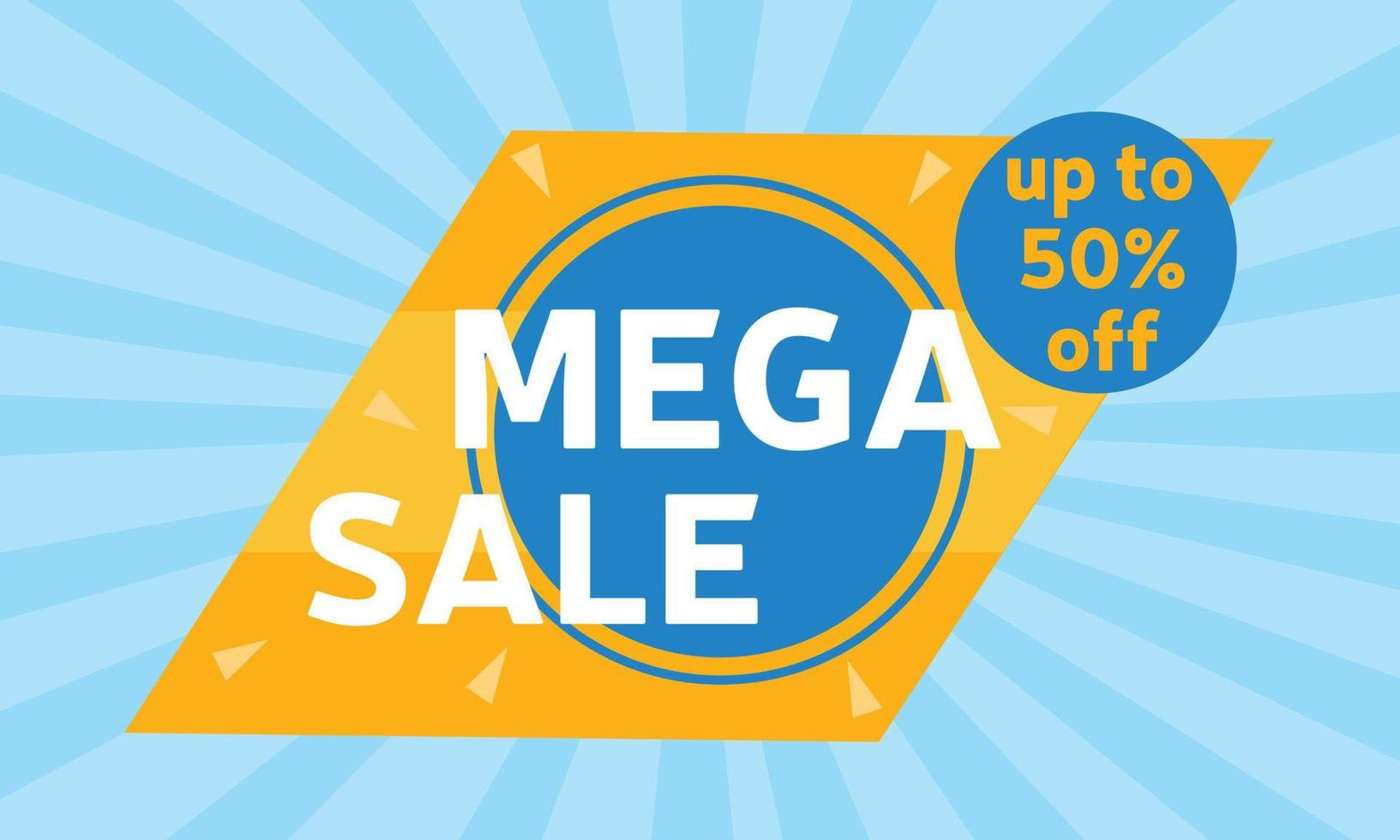 Special offer mega sale banner background template vector