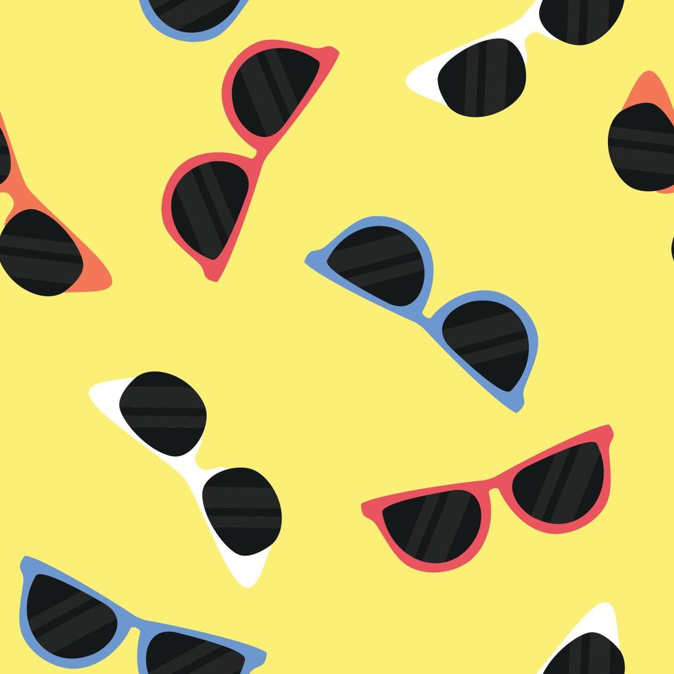 any color pattern seamless illustration of sunglasses vector