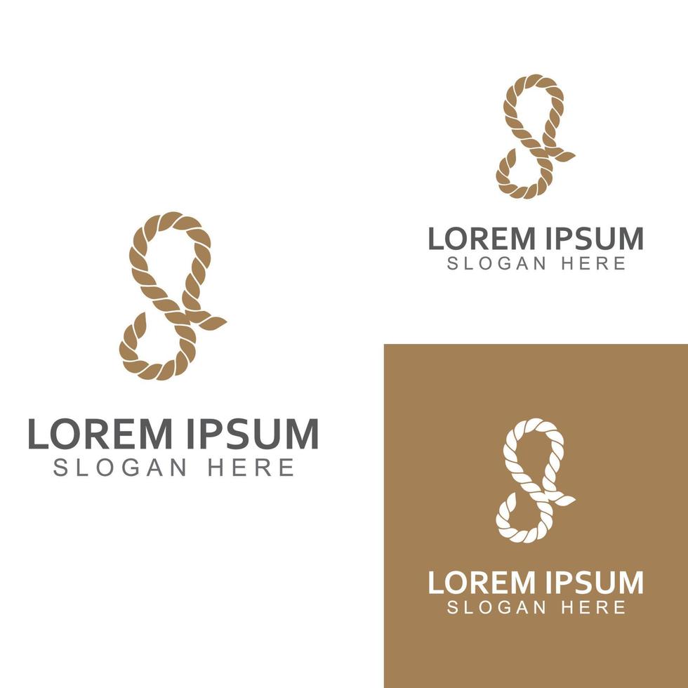 Rope logo using a vector illustration design template