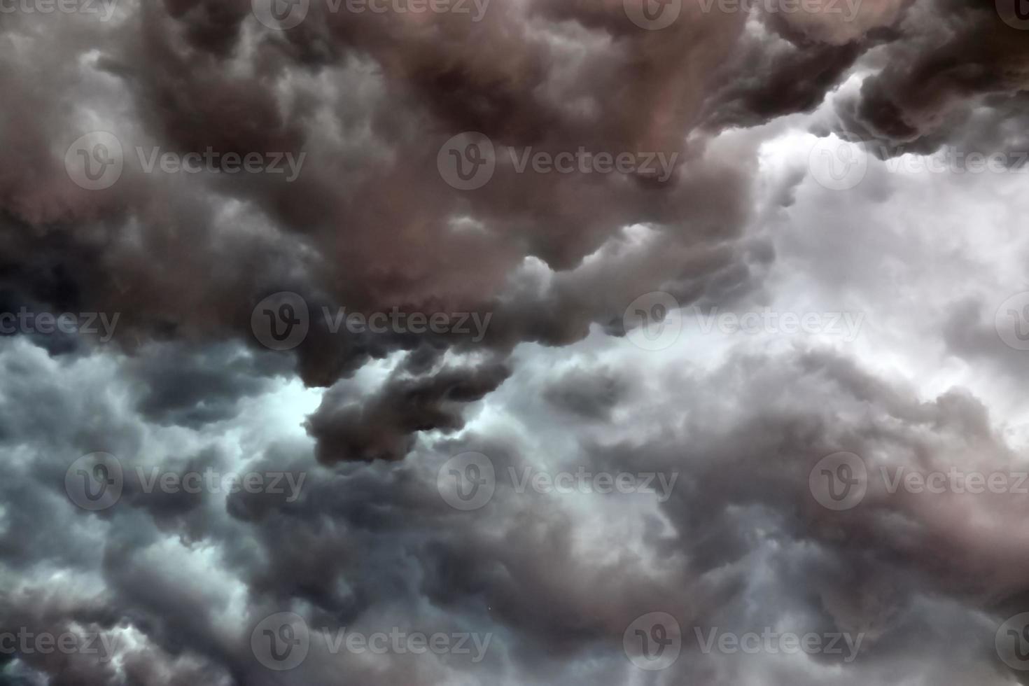 Stunning dark cloud formations right before a thunderstorm photo