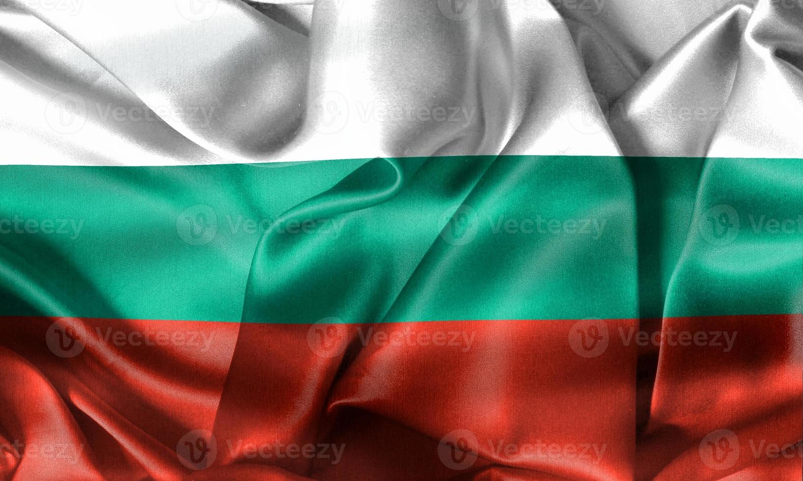 Bulgaria flag - realistic waving fabric flag photo