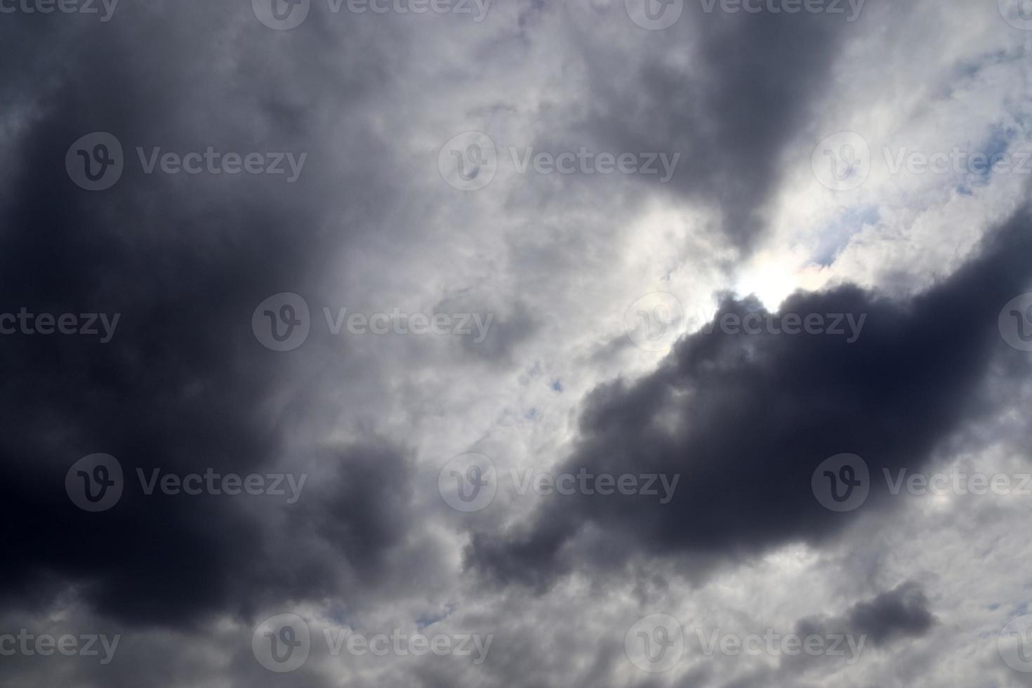 Stunning dark cloud formations right before a thunderstorm photo