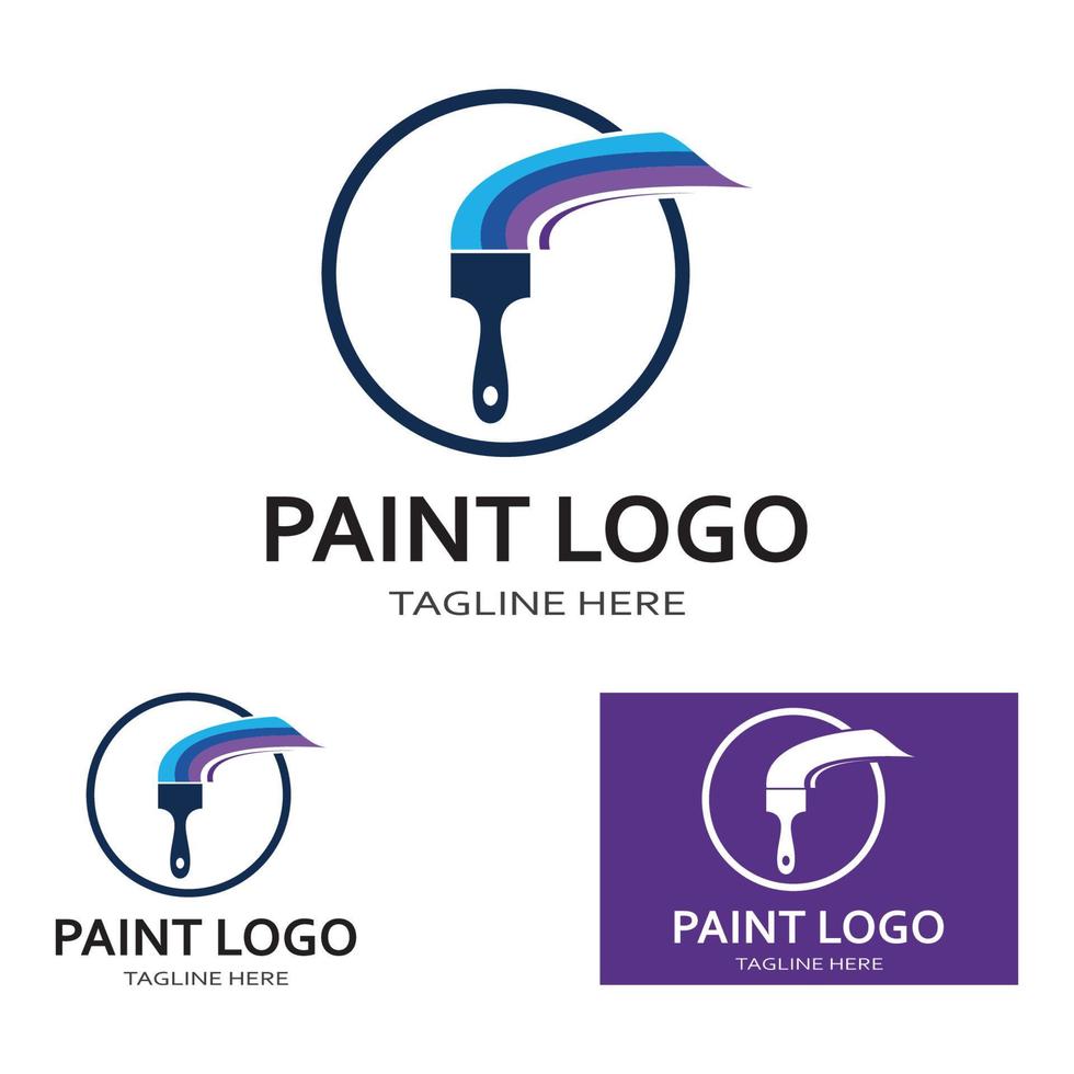 Paint Logo vector icon illustration