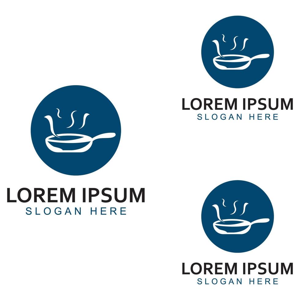 Logos for cooking utensils, cooking pots, spatulas and cooking spoons. Using a vector illustration template design concept.